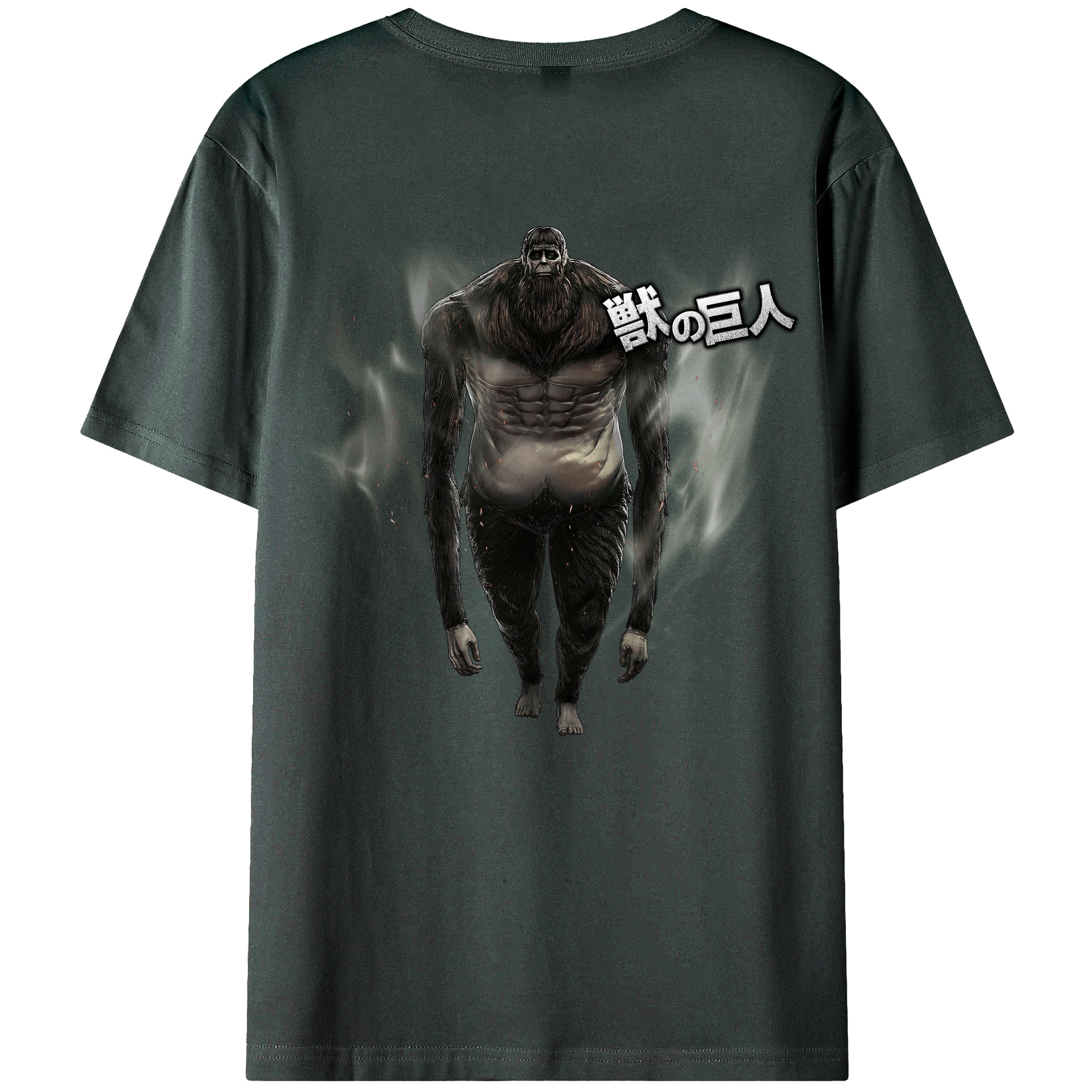 （画像用） 進撃の巨人 Attack on Titan 綿100％ メンズ半袖Tシャツ（バックプリント） 通気性